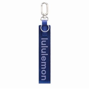Lululemon Never Lost Keychain Riverside Blue with Silver Clasp